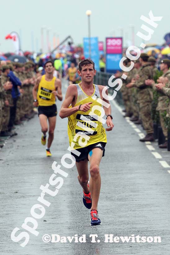 Jonathan Mellor finishing the BUPA Great North Run.